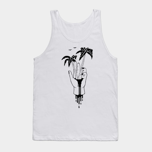 Tropical Hand Tank Top by Woah_Jonny